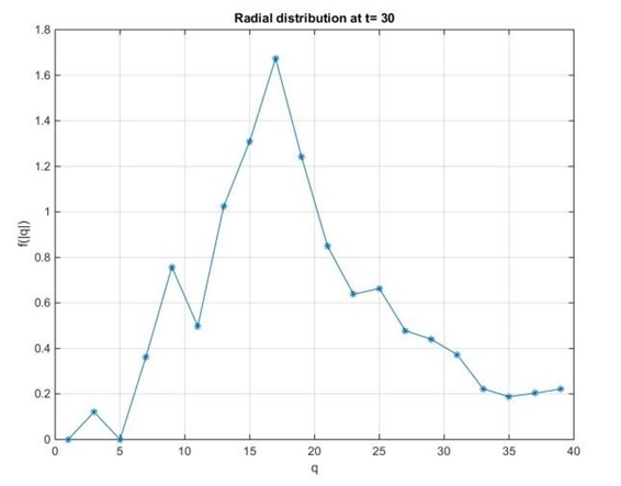 Radial Distribution at t30